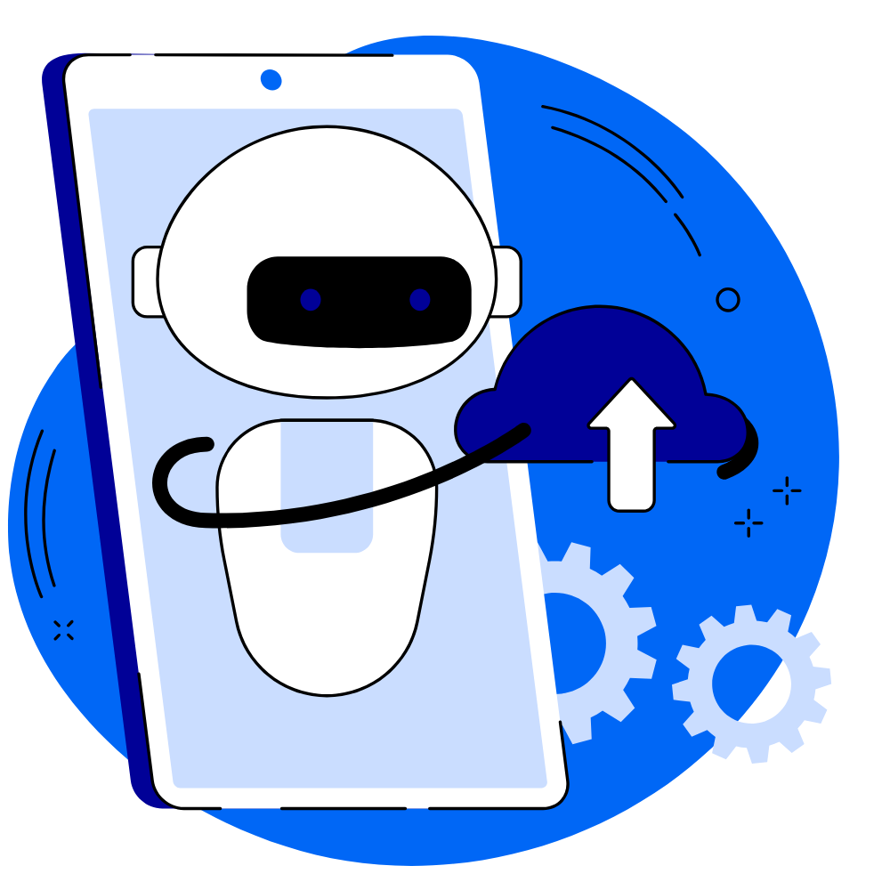 illustration de L'IA qui optimise la gestion cloud