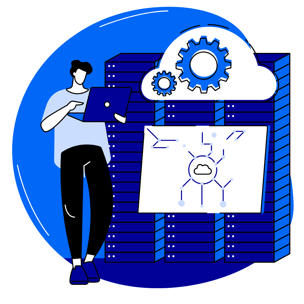 Image de réglage serveurs, réseaux et cloud