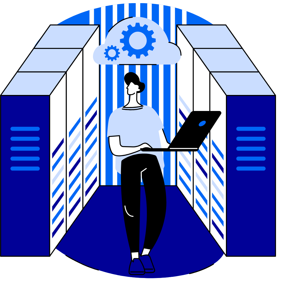 Image de réglage serveurs, réseaux et cloud